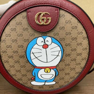 GUCCI x Doraemon Mini GG Supreme Shoulder Bag Leather Japan