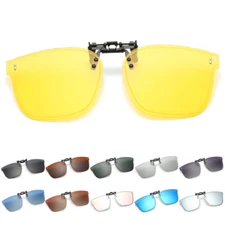 Polarized Clip On Sunglasses Fashion Flip Up Sunglasses for Prescription Glasses