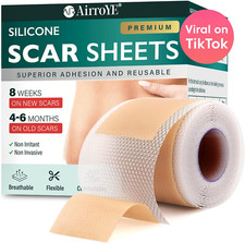 Silicone Scar Sheets, Silicone Scar Tape 1.6"X 120" Roll-3M , Reusable and Effe