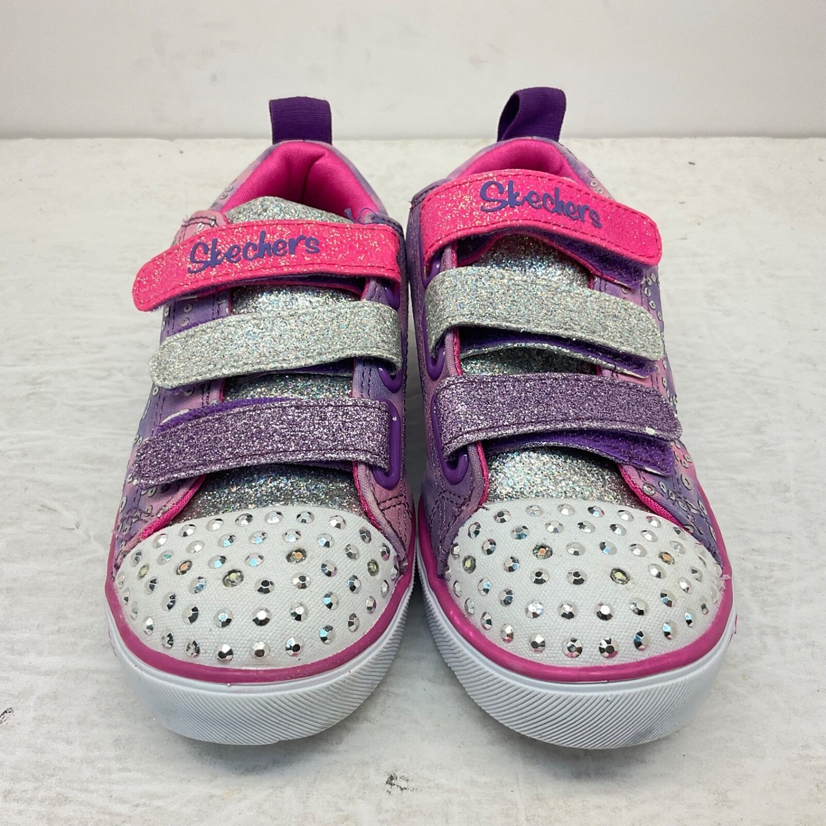 Skechers Kid's Low-Cut Twinkle Toes Athletic Sneakers Purple/Pink