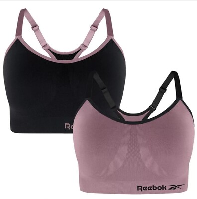 REEBOK WOMEN'S SEAMLESS SPORTS BRA ~VARIETY COLORS SIZE NEW