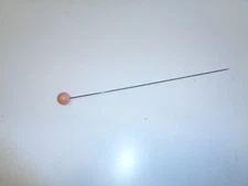 Vintage Long Hat Pin Coral Salmon Pink Color