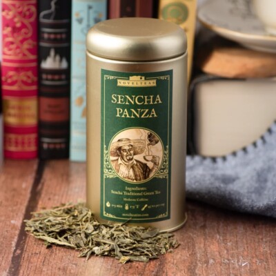 Sencha Panza - Don Quixote Loose Leaf Tea in Tin NovelTeas (2 ounces)