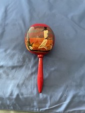 VINTAGE HANDPAINTED MEXICAN MARACA 