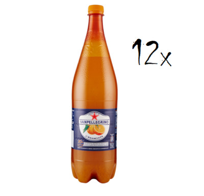 12x San pellegrino PET Flasche Dose 1,25 L L'aranciata orange Orangenlimonade