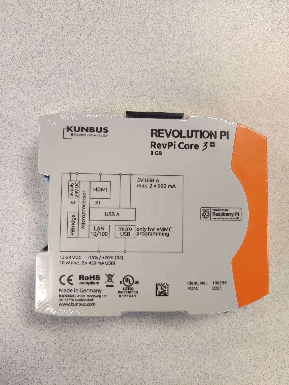Kunbus Revolution Raspberry Pi RevPi Core 3 8GB EMMC Industrial PLC KU-PR100299