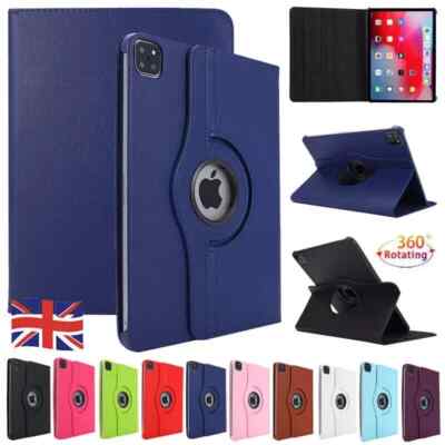 For iPad Pro M4 Air M2 11'' 13'' 2024 Leather Case Flip Stand Cover 360° Rotating