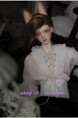 bjd 1/3 Joshua Fox White Shirt Elf Ears Joined Doll Resin Handmade Makeup Figure