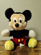 Vintage 1980s Stuffed Plush Mickey Mouse Disneyland Walt Disney World 8in