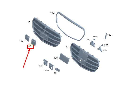 Neu MERCEDES-BENZ S W223 Linke Kühlergrillabdeckungsverkleidung A22388401009040