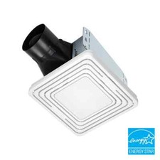 Broan-NuTone Roomside 80 CFM Bathroom Exhaust Fan with Light White ENERGY STAR