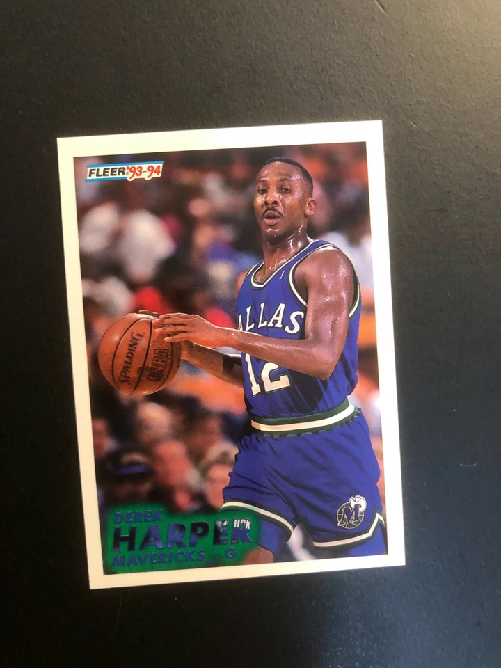 Cool 1993 DEREK HARPER Fleer Basketball Card # 44 Made in USA - Image 2 of 4