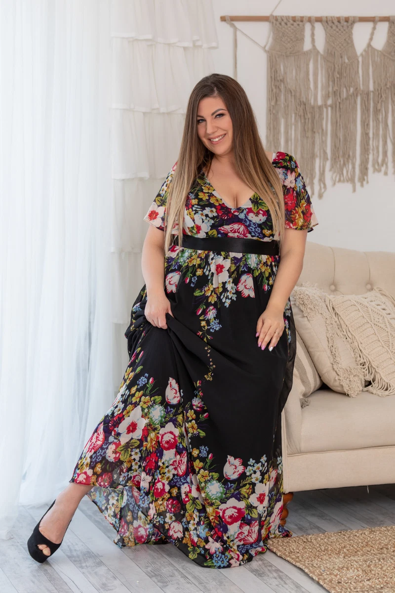 plus size ruffle dress