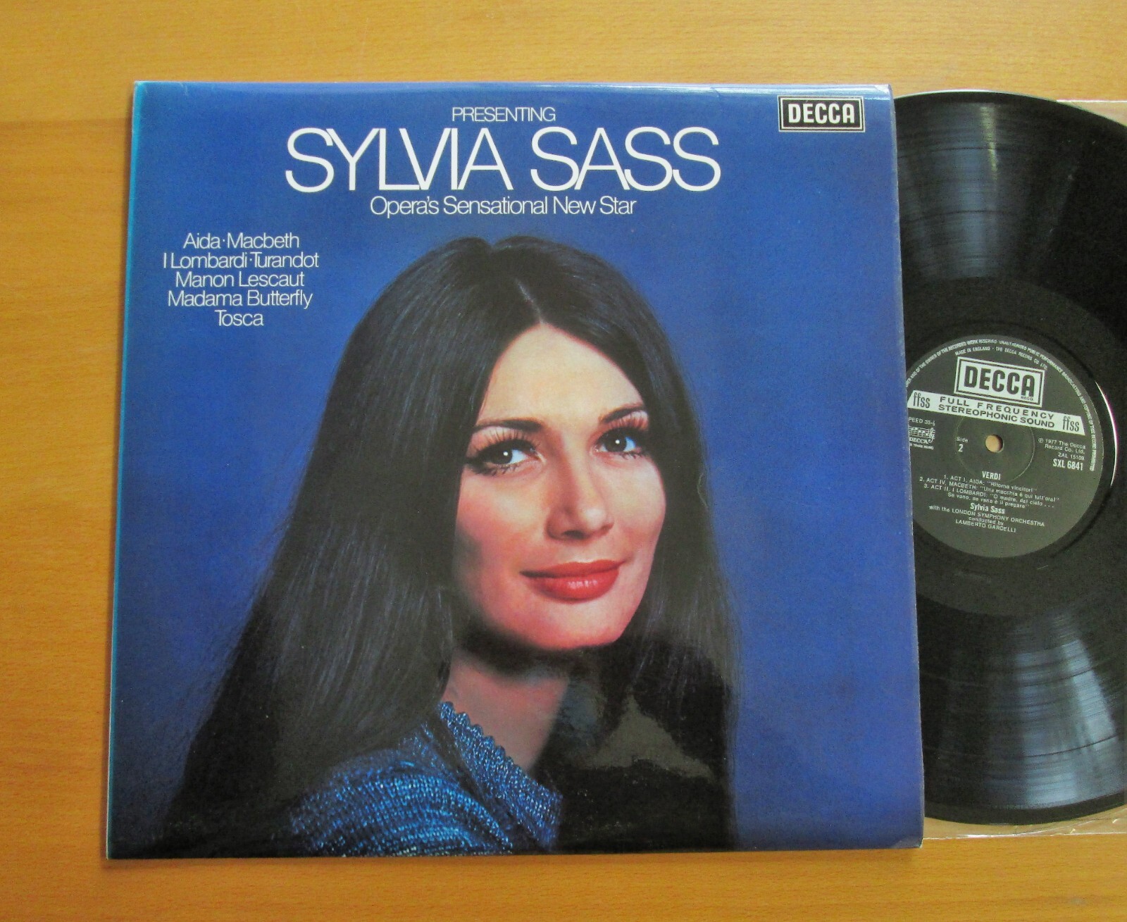 SXL 6841 Presenting Sylvia Sass Aida Tosca etc NM Decca Stereo + insert
