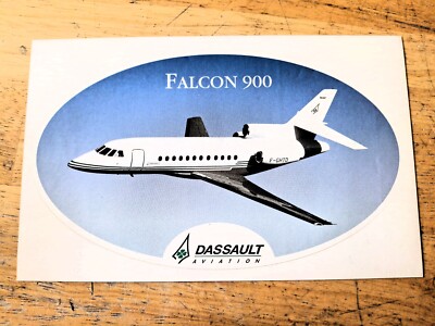 DASSAULT FALCON 900 Sticker 7 1/2 in x 4 1/2in