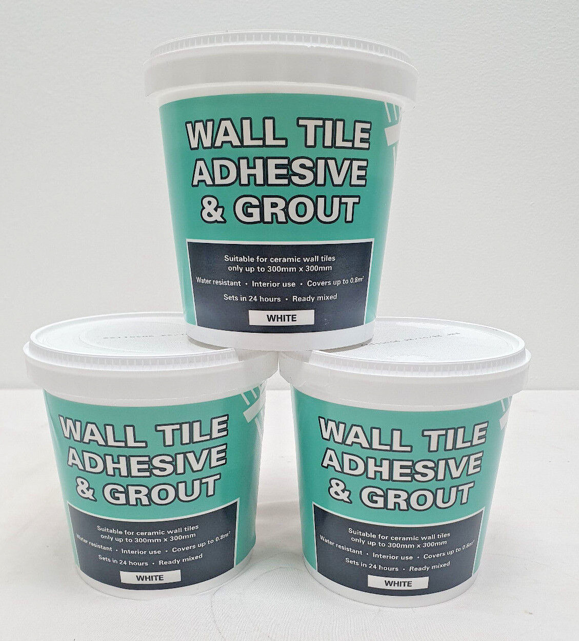 Wall Tile Adhesive & Grout White Ready Mixed Waterproof Anti Mould