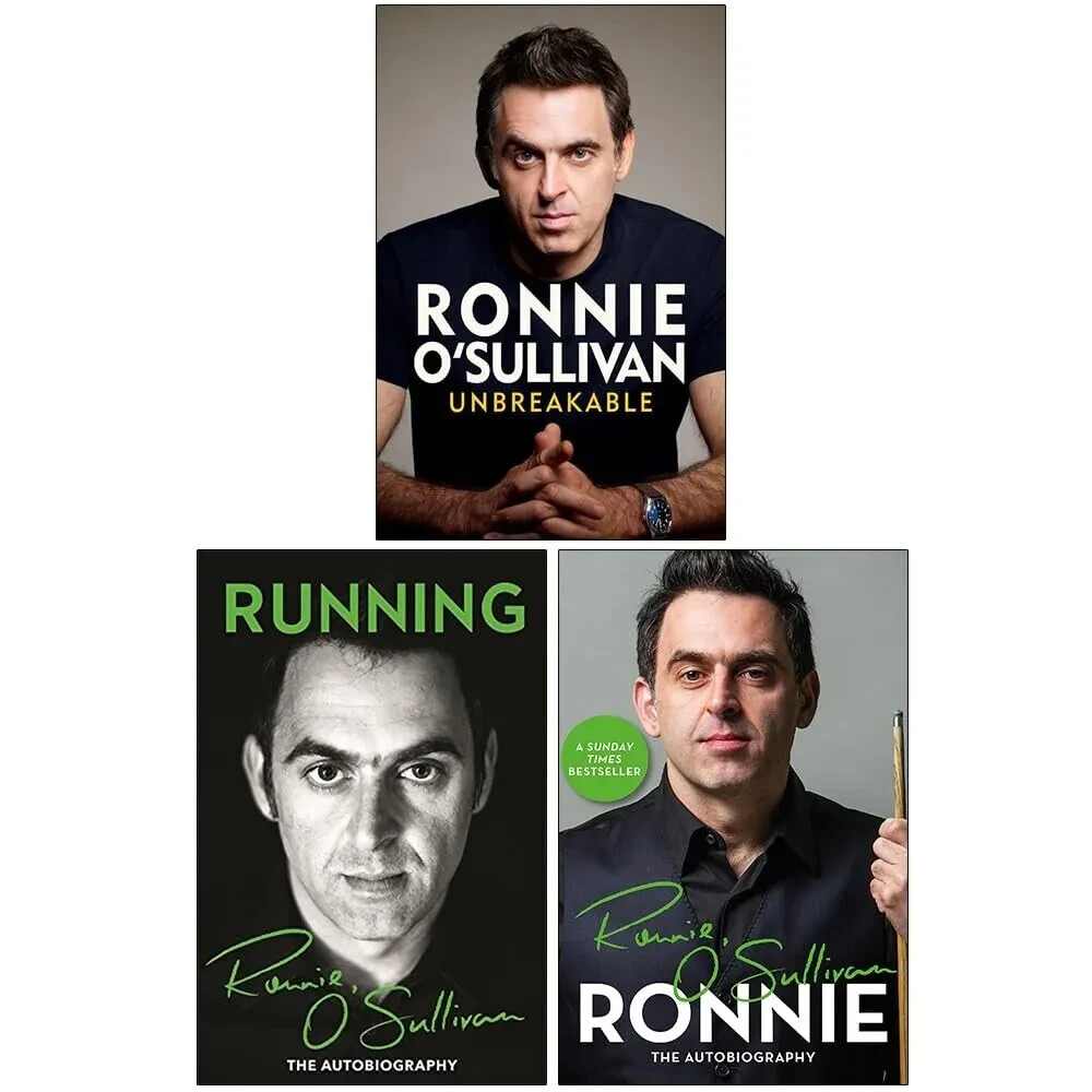Ronnie O'Sullivan Collection 3 Books Set Unbreakable, Running, Ronnie NEW