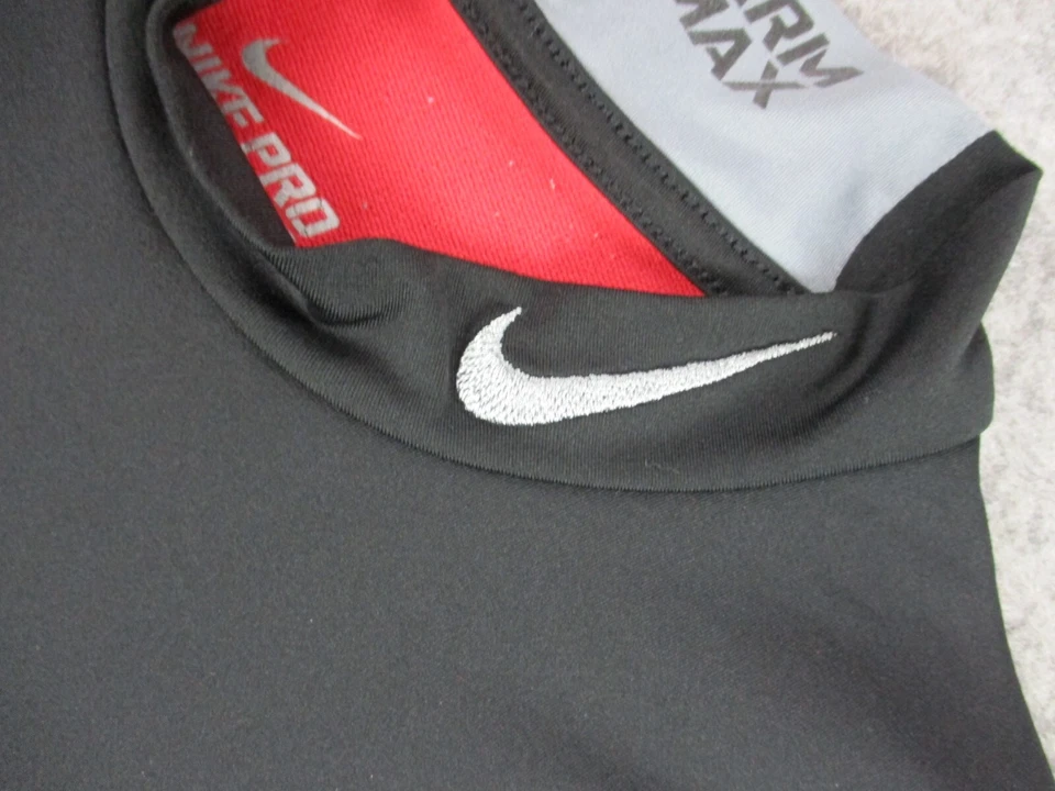 Nike Shirt Men Small Black Gray Combat Hyperwarm Dri Fit Max Compression Workout - Image 3 of 4