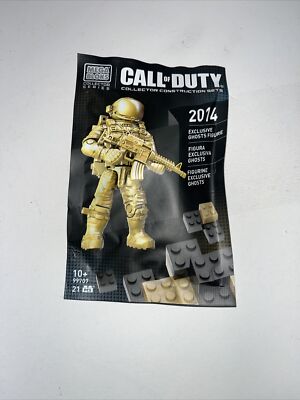 New Sealed Mega Bloks Call Of Duty Ghosts 2014 Exclusive Gold Figure  Ultra Rare