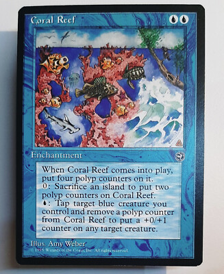 CORAL REEF  HOMELANDS 1995  NM  BLUE  MAGIC MTG  HOMELANDS CORAL REEF