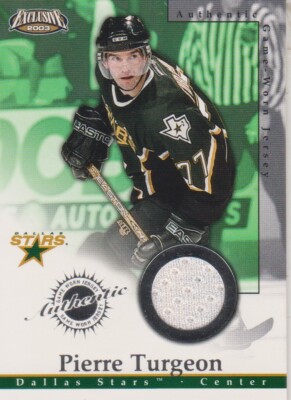 2002-03 Pacific Exclusive Jerseys Pierre Turgeon - Dallas Stars