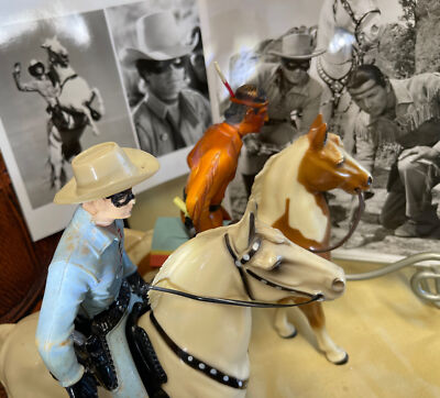 1950s HARTLAND Plastics Lone Ranger and Tonto-Clayton Moore