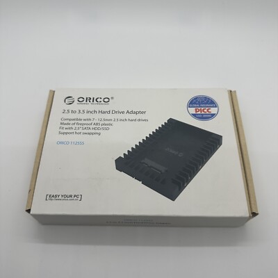 Orico 2.5'' SSD to 3.5'' SATA Hard Drive Adapter 7-15mm Hard Drive Bay Converter