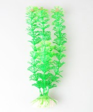 4pk of Green Plastic Leaf Plants Ornament for Aquarium Fish Tank Decoration