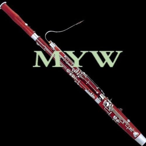 Funion Bassoon Kit C Key Maple Body Cupronickel Key W Case, Strap Reed