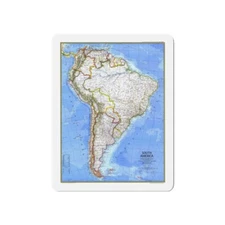 South America (1972) (Map) Refrigerator Magnet