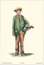 1920 Male and Female Caddy Set Brent Atwater Prints 8x11.5 in