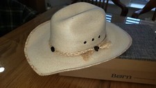 KID YOUTH PALM LEAF COWBOY - COWGIRL HAT Western - Medium READ Measurements