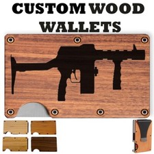 ARMSEL STRIKER - Slim Minimalist Wallet - Laser Engraved Wood Wallet