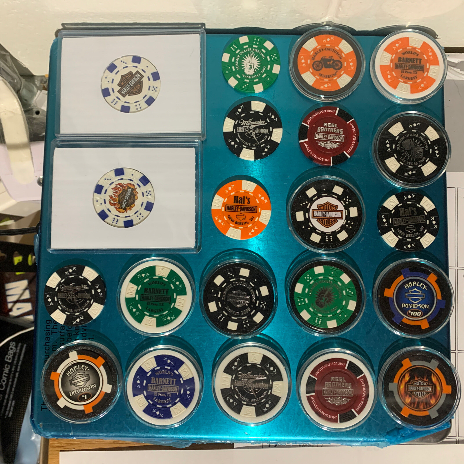 21 Harley Davidson Poker Chips Dealer Meetings Dealerships Museum Great