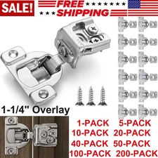 1-1/4 '' 108° Overlay Close Cabinet Hinges Kitchen Door Concealed Hinges Lot