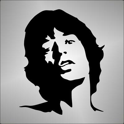 AUFKLEBER Fensteraufkleber mick jagger rolling stones MUSIC STICKER ROCK  pop