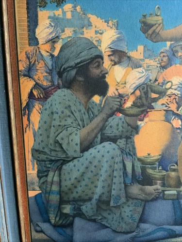 Maxfield Parrish’s “Lamp Seller Of Baghdad” Original 1923 EM Calendar Top Lovely - Picture 6 of 24