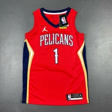 100% Authentic Zion Williamson Jordan Pelicans Swingman Jersey Size 40 S Mens