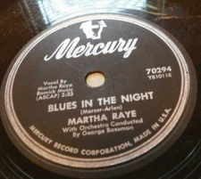 Martha Raye -Scarce Vocal Jazz Mercury 78 - Wolf Boy / Blues In The Night