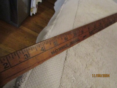 McCormick Deering Farm Metzger Equipment Waterloo Red Bud Valmeyer Ruler 30s 40s