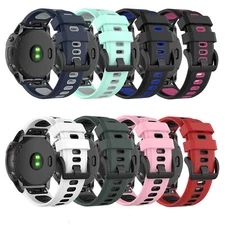 26MM Silicone Two-color Watch Strap Upgraded Parts for Garmin Fenix 7X