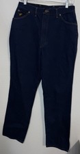 Wrangler Vintage Women  s Jeans Sz Average 16 Dark Blue Cotton Western Cowgirl
