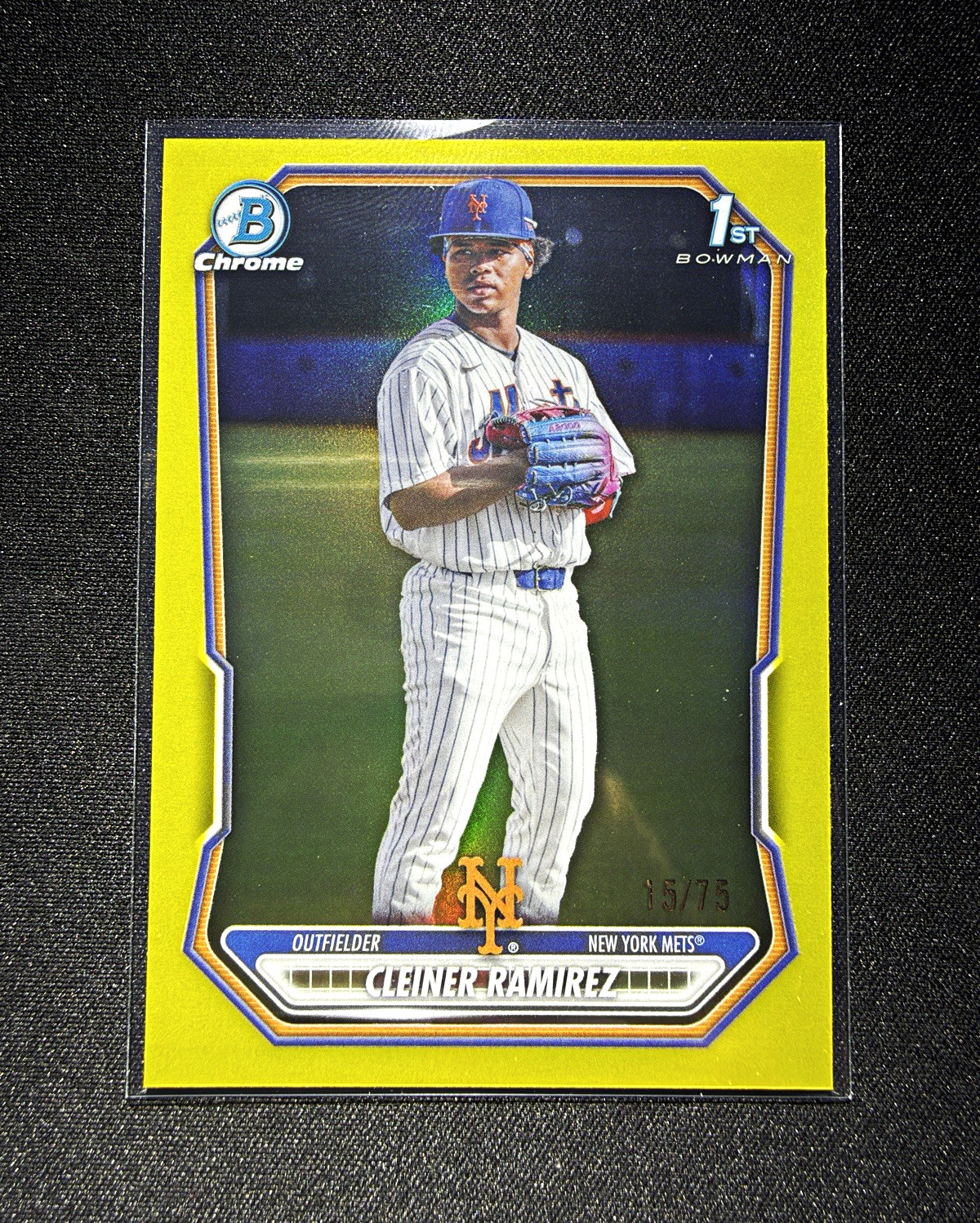 2026 Topps Bowman Chrome 1st Bowman Cleiner Ramirez #BCP-208 Yellow /75 Mets