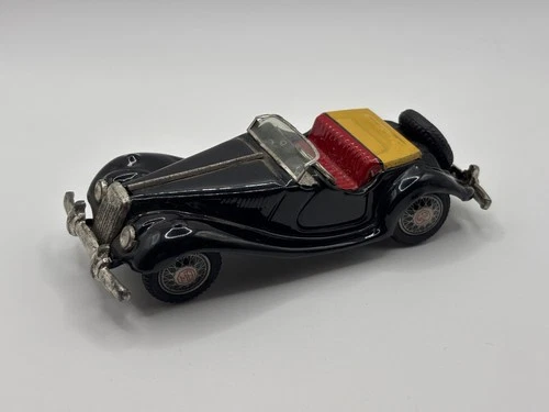 Vintage 1950's Bandai MG TF Litho Tin Model Car Made In Japan Black