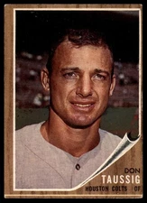 1962 Topps #44 Don Taussig Excellent+ RC Rookie        ID:169395