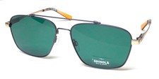 FLEXON SHINOLA 2100S 072 SATIN GUNMETAL GOLD PILOT SHAPE DESIGNER HIP SUNGLASSES