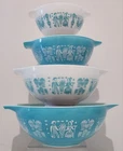 Pyrex Vintage Amish Butterprint Cinderella Bowl Set of 4