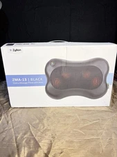 Zyllion Shiatsu Back and Neck Massager  Kneading Massage Pillow Heat Car Home