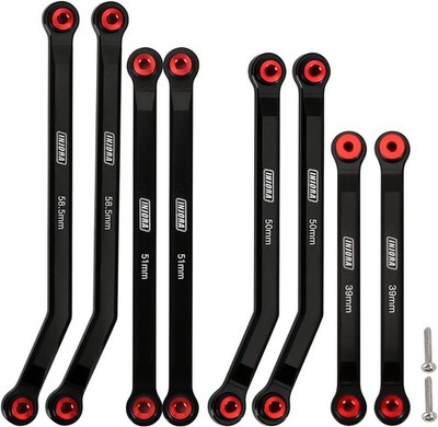 INJORA High Clearance Front 4 Links Set for SCX24 C10 JLU Bronco Base Camp Ax...