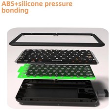 Mini Keyboard with Bluetooth 5.0/2.4G Dual Mode, Gyroscopic Motion Mouse 64 Keys